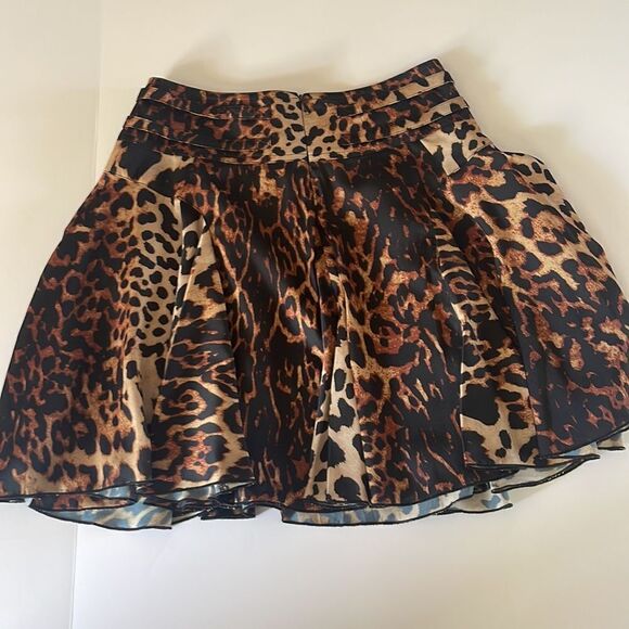 WE11DONE High Waisted Leopard Print Mini Skirt - Picture 7 of 12